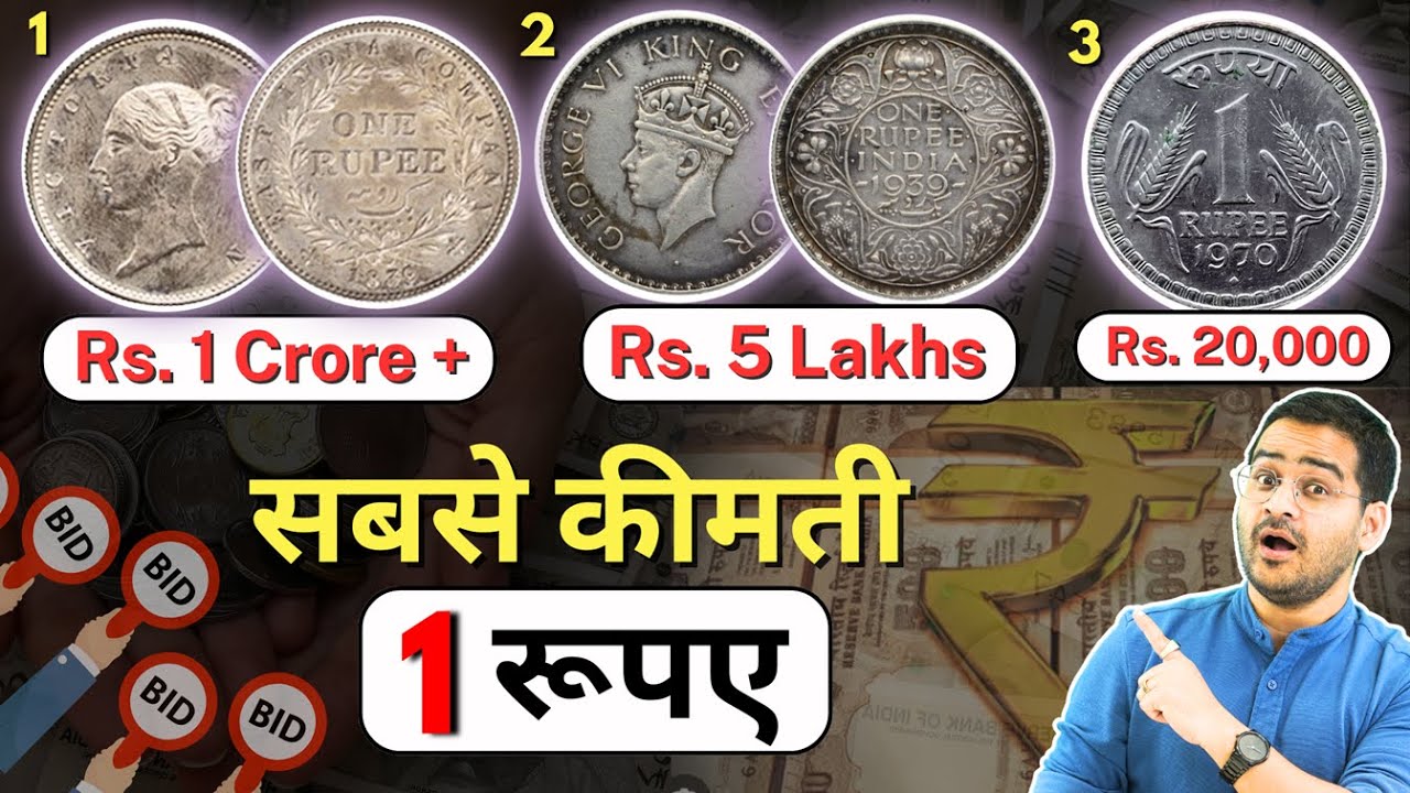 💥Sold for 1 Crore 30 Lakhs, 1 Rs. Coin 1839! Most Valuable 1 Rupee Coin 1939! #Oldcoins #1rupeecoin