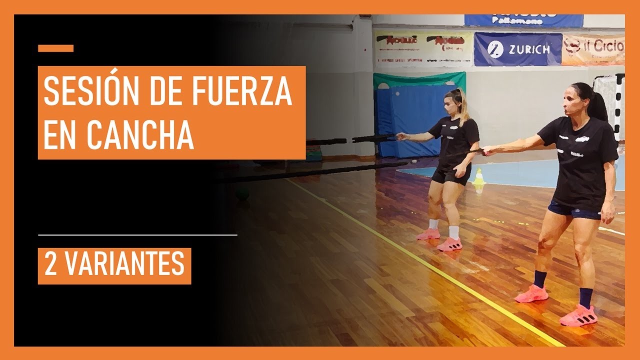 Entrenamiento de fuerza en cancha (balonmano)