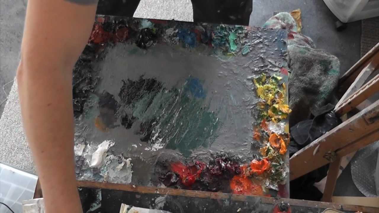 Basic Oil Painting Tutorial: The Oil painting palette