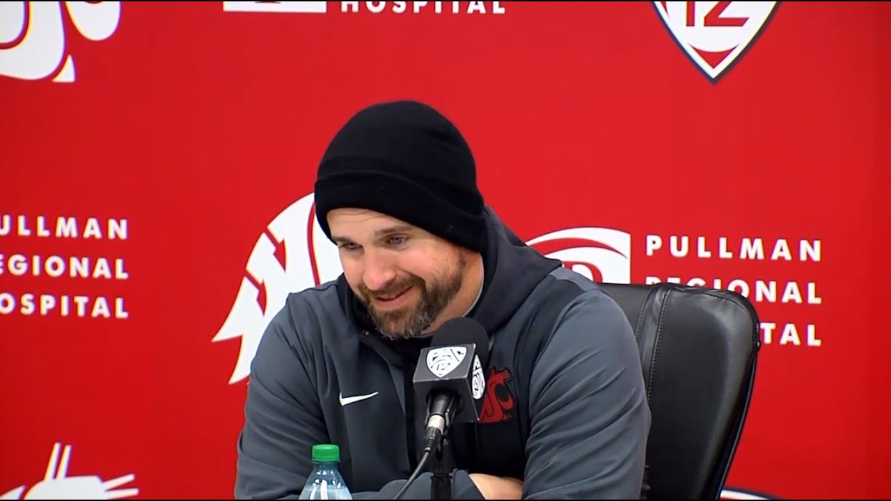 WSU Football: Jimmy Rogers emotional postgame press conference after bowl-clinching win