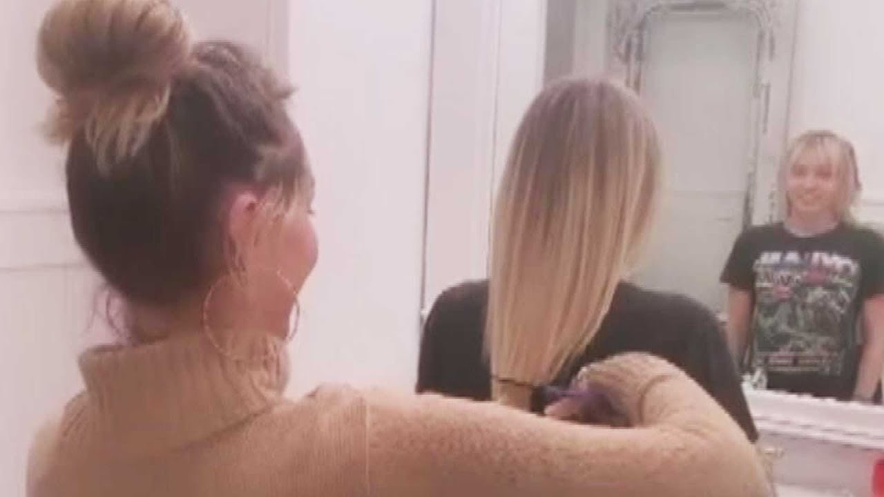 Miley Cyrus Sports Shaggy Mullet After Mom Gives Her Kitchen-Scissor Haircut