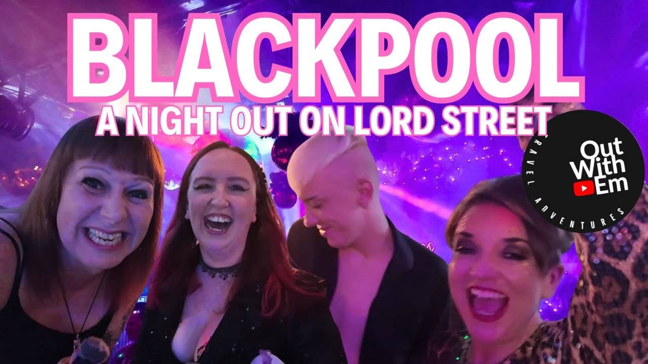 Blackpool Lord Street night out, LGBTQ Rainbow Quarter - Red Roberts Mardi Gras De Lovely Evanescent