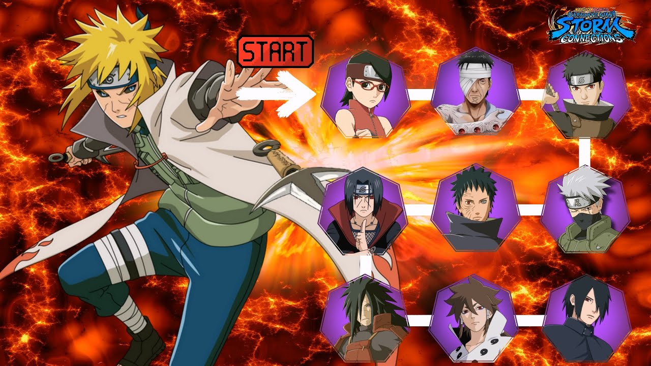 Reanimation Minato Namikaze VS Sharingan Team Marathon battle NARUTO X BORUTO Ultimate Ninja STORM
