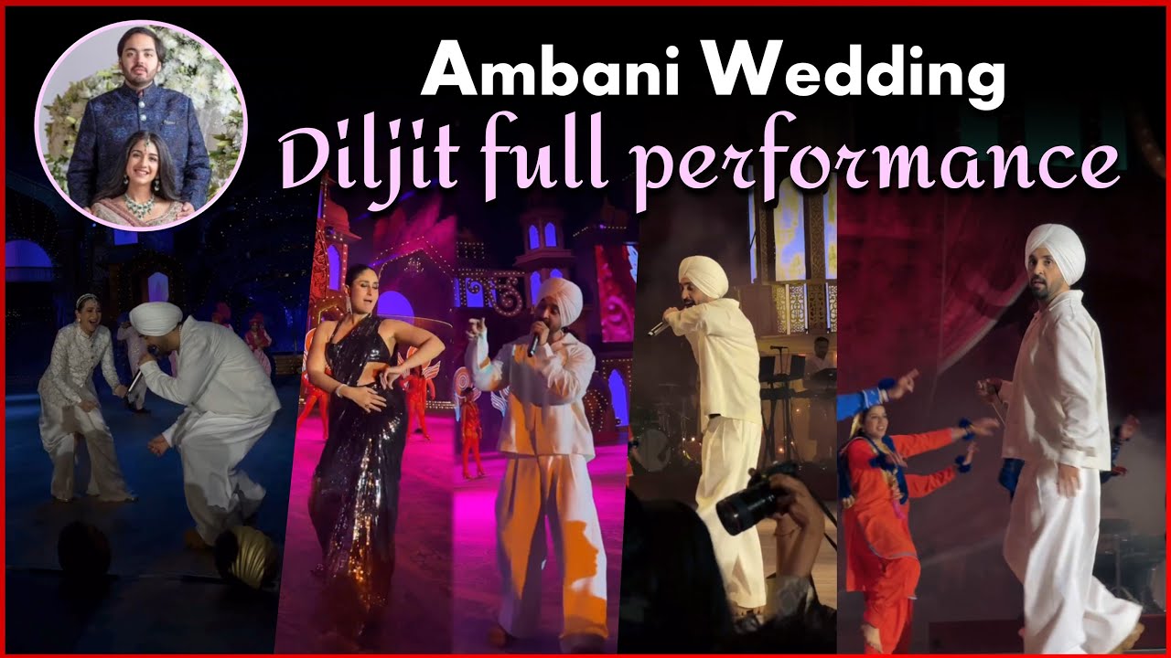Diljit Dosanjh Full Performance At Anant Ambani & Radhika Merchant Pre-Wedding | Watch