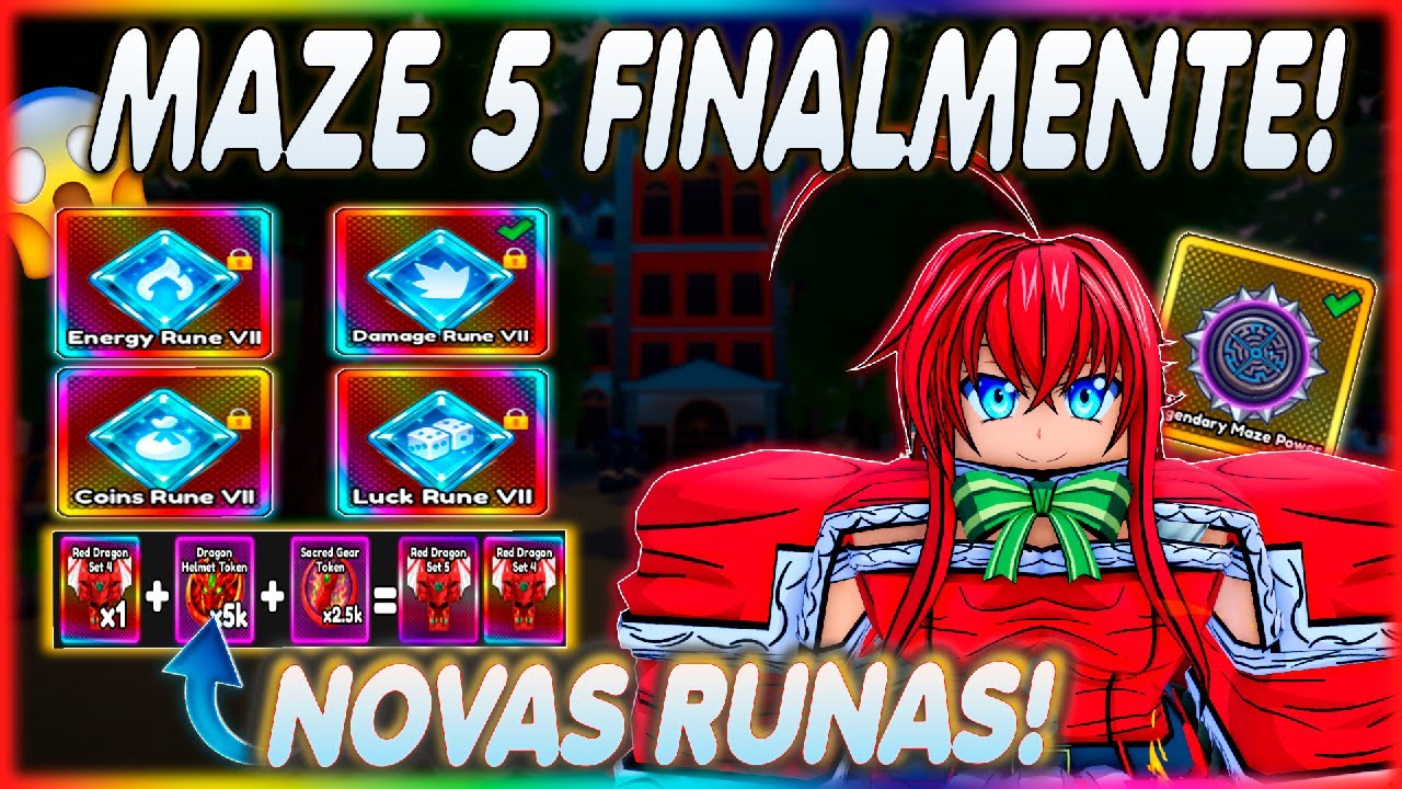 UPDATE 31 PART 2 QUEBROU O JOGO! MAZE 5 COMPLETA + RUNA VII | ANIME ETERNAL!