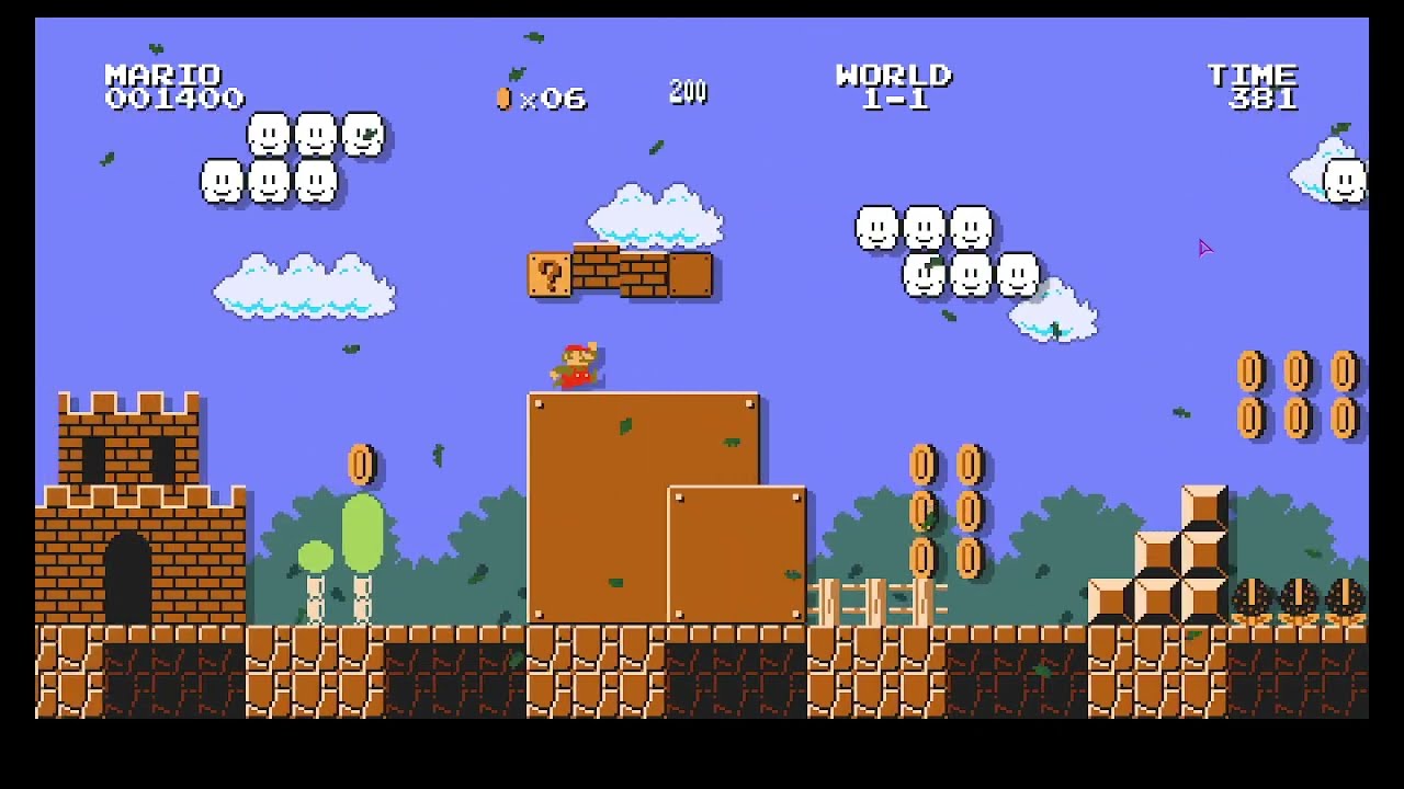 1 - 1 :  Soft Forest - Super Mario Bros. Remastered Level