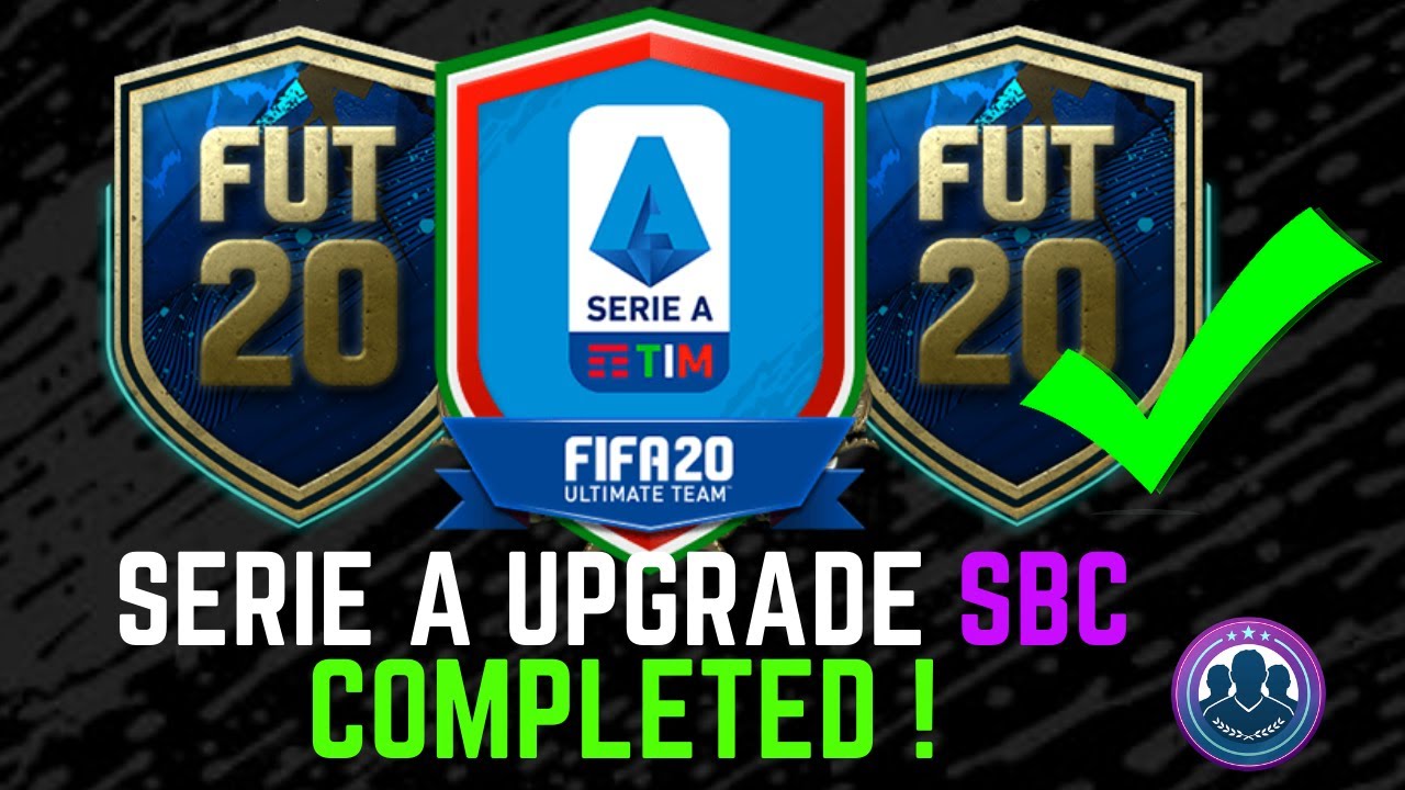 FIFA 20│SERIE A UPGRADE SBC EASIEST AND CHEAPEST METHOD