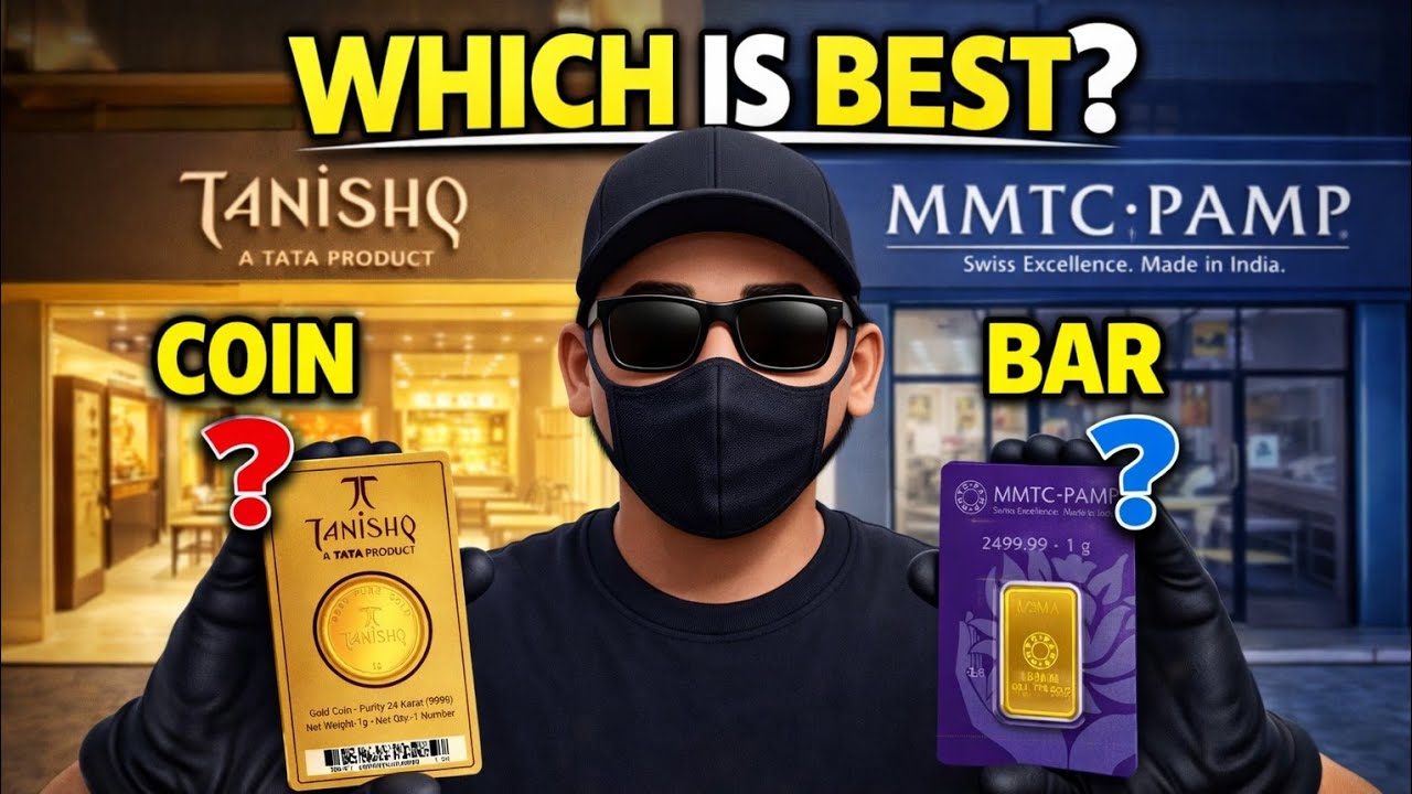 GOLD COIN VS GOLD BAR FULL COMPARISON  TANISHQ VS MMTC PAMP BEST INVESTMENT GUIDE