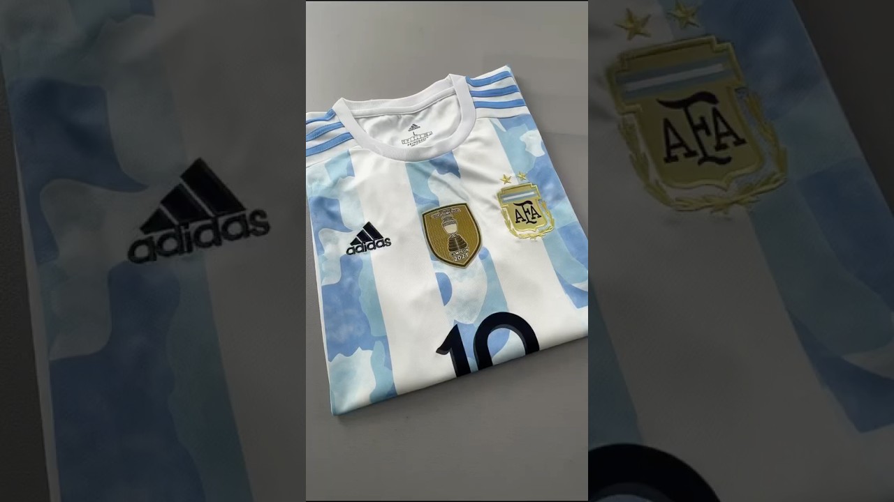#football 2021 Argentina Copa America Champion Edition No. 10 Messi Vintage Jersey #soccer #jersey