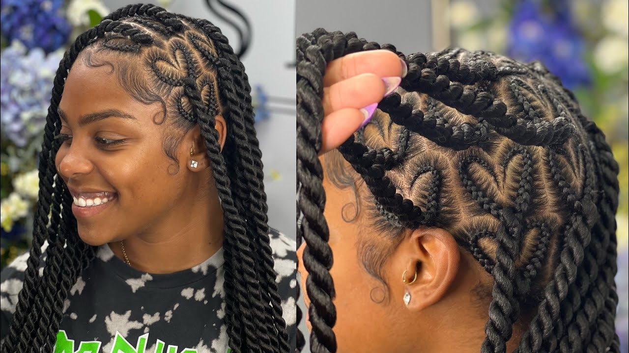 2.7 million HEART BRAIDS/ TWIST BRAIDS/ STITCH BRAIDS / CURLY ENDS 💕✨