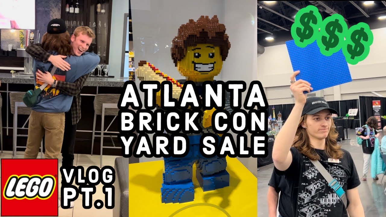 Shopping at a LEGO ONLY Yard sale?! at Atlanta Brick Con, LEGO convention vlog