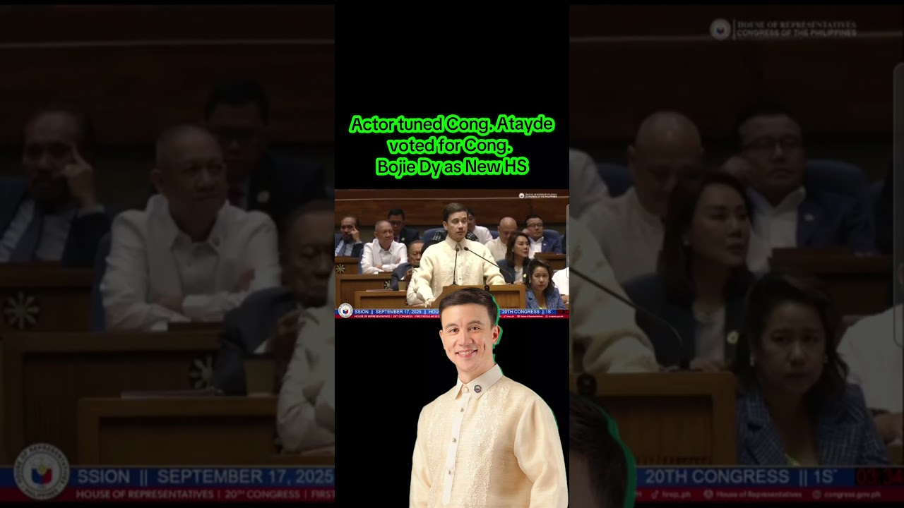Actor turned Congressman Arjo Atayde supported Bojie Dy as new House Speaker