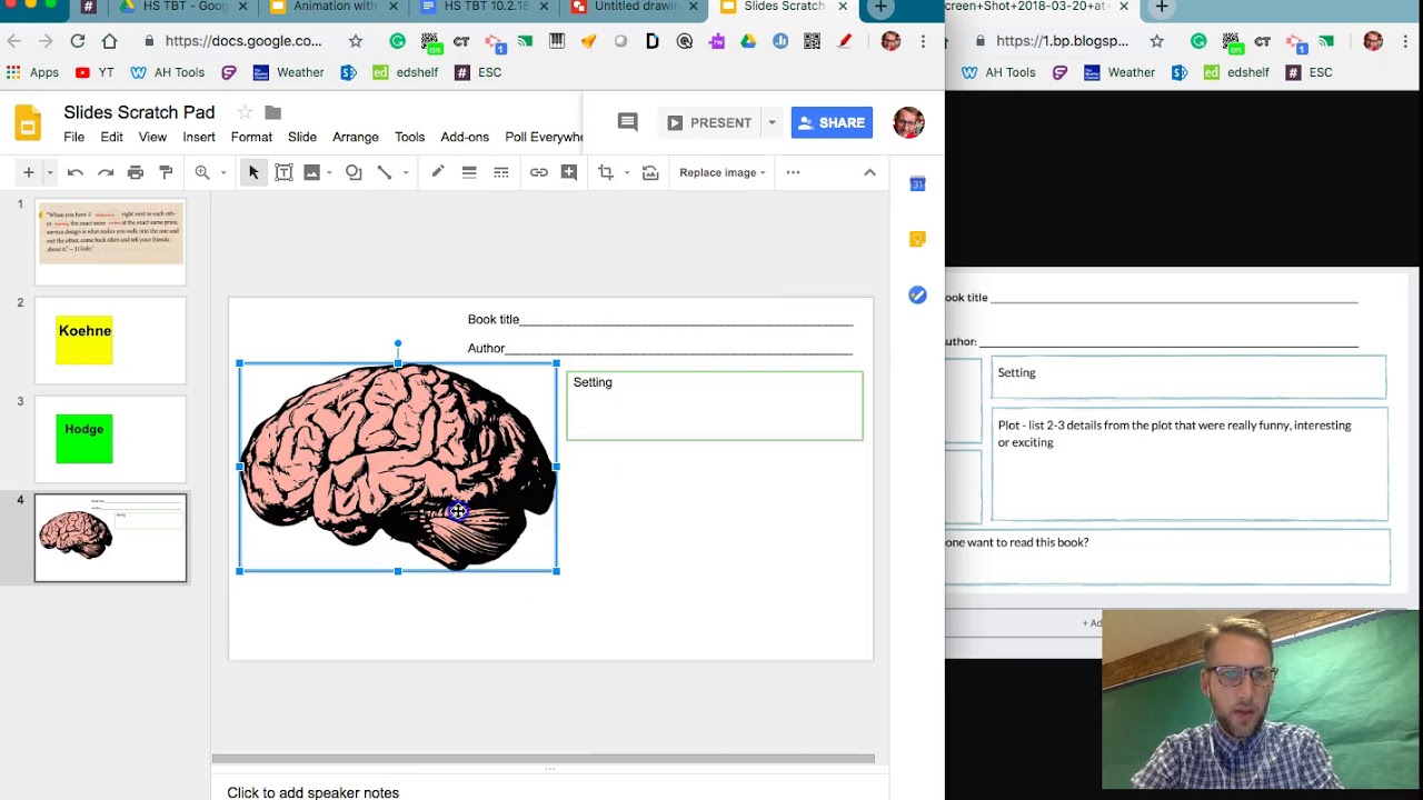 Google Slides to create a Digital Notebook. How to edit the master slide