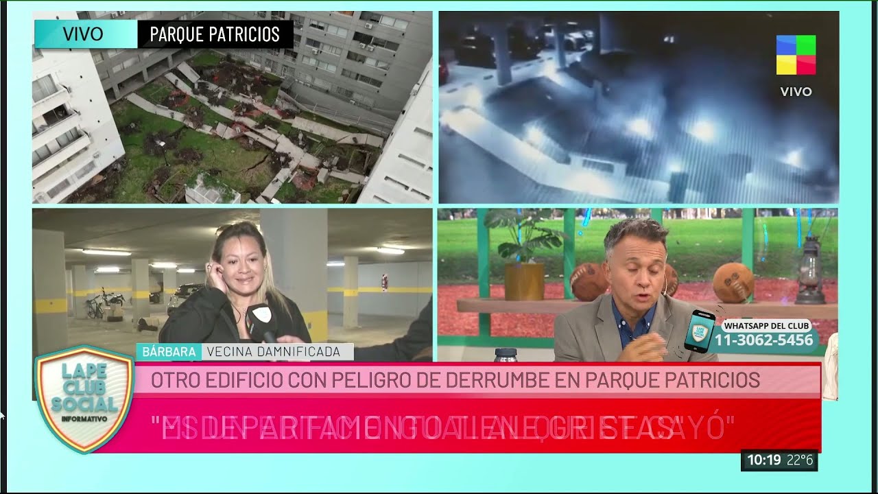 🔴PARQUE PATRICIOS: PELIGRO DE DERRUMBE EN EL EDIFICIO DE AL LADO