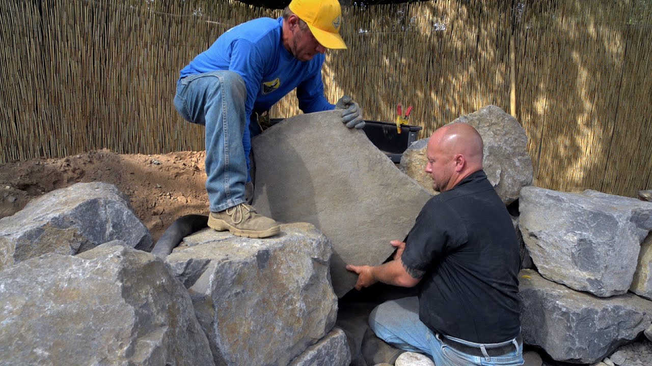 How to build a Fish Pond - Part 12 | Waterfall Construction (3 of 4)