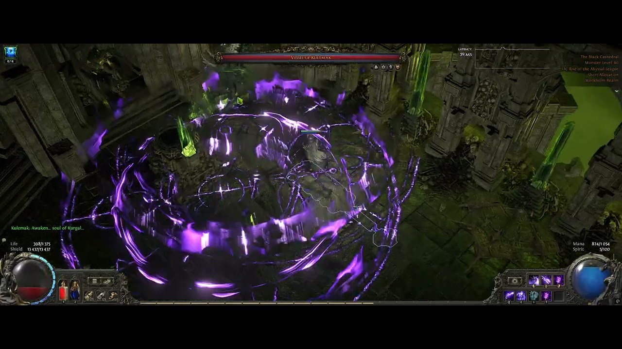 Vessel of Kulemak Poe2 fight. Hardcore Rise of Abyss Path of Exile 2.