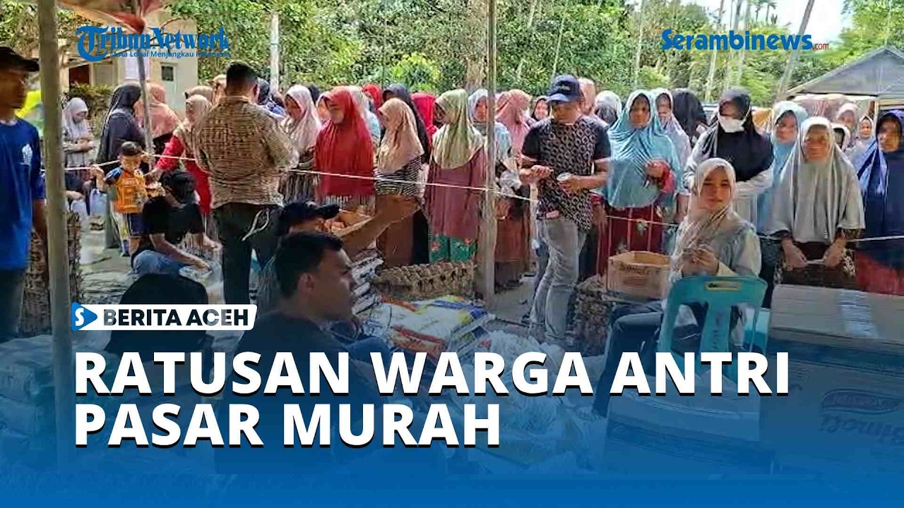 Ratusan Warga Antri Pasar Murah, Minyak Goreng Laku Keras