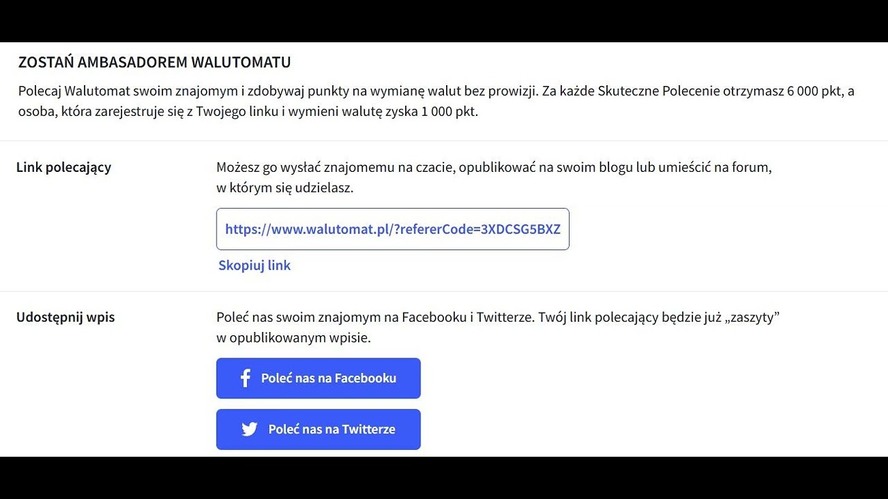 WALUTOMAT LINK POLECAJĄCY/affiliation link for walutomat.pl