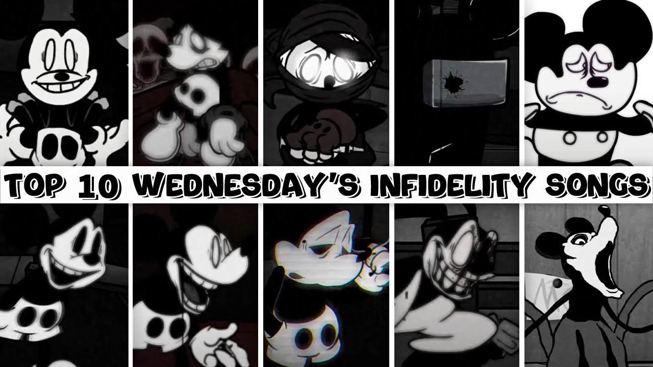 Top 10 Wednesday's Infidelity Songs - Friday Night Funkin' VS Mickey Mouse Part 2