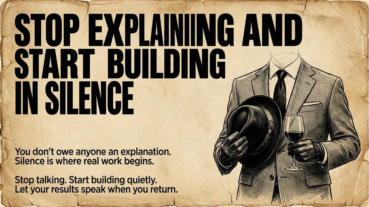 Stop Explaining And Start Building In Silence: The Art Of Disappearing | English Vocabulary & Skills