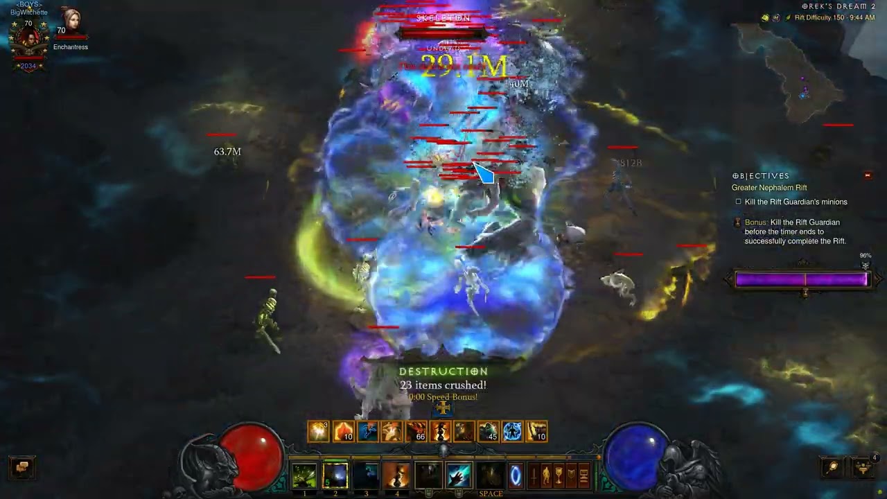 Diablo 3 Season 30 Witch Doctor GR150 solo Paragon 2031