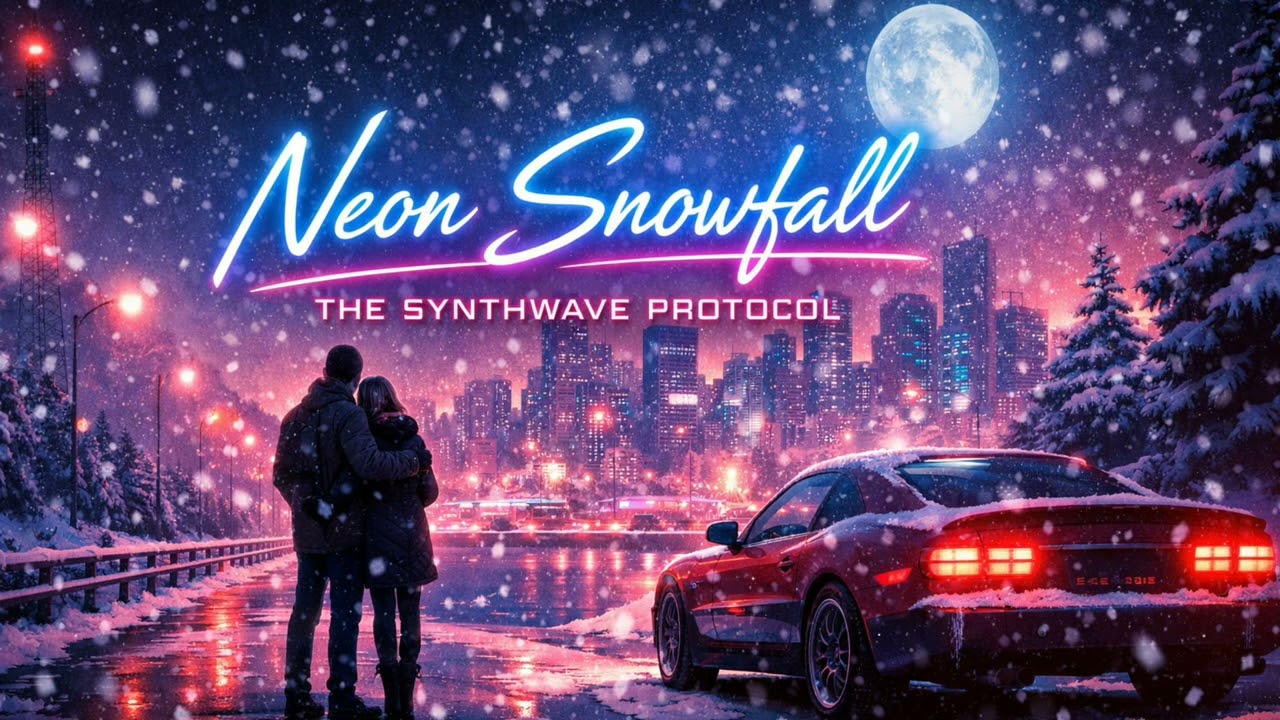 🎧 The Synthwave Protocol - Neon Snowfall | Winter 80s Synthwave