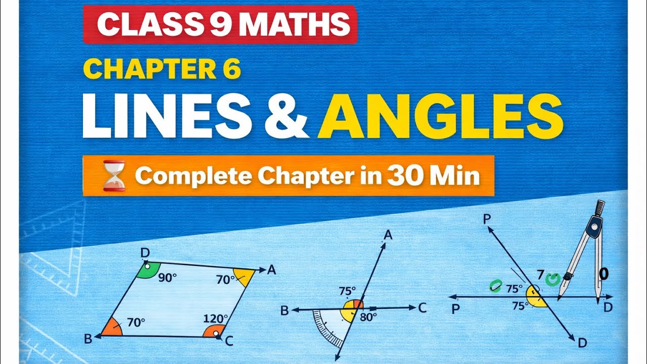 Class 9 Maths Chapter 6 Complete Solution | Lines and Angles NCERT | All Questions Explained