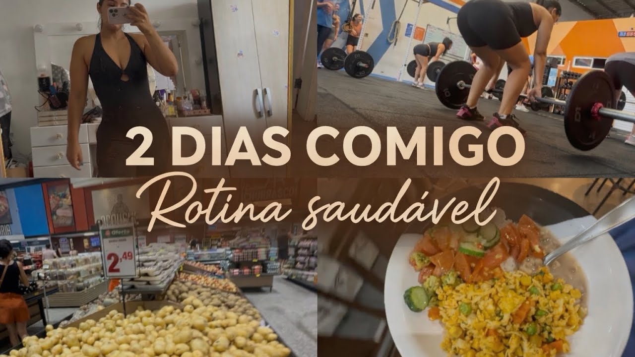 VLOG ROTINA SAUDÁVEL / ALIMENTAÇÃO E EXERCÍCIOS E MERCADO