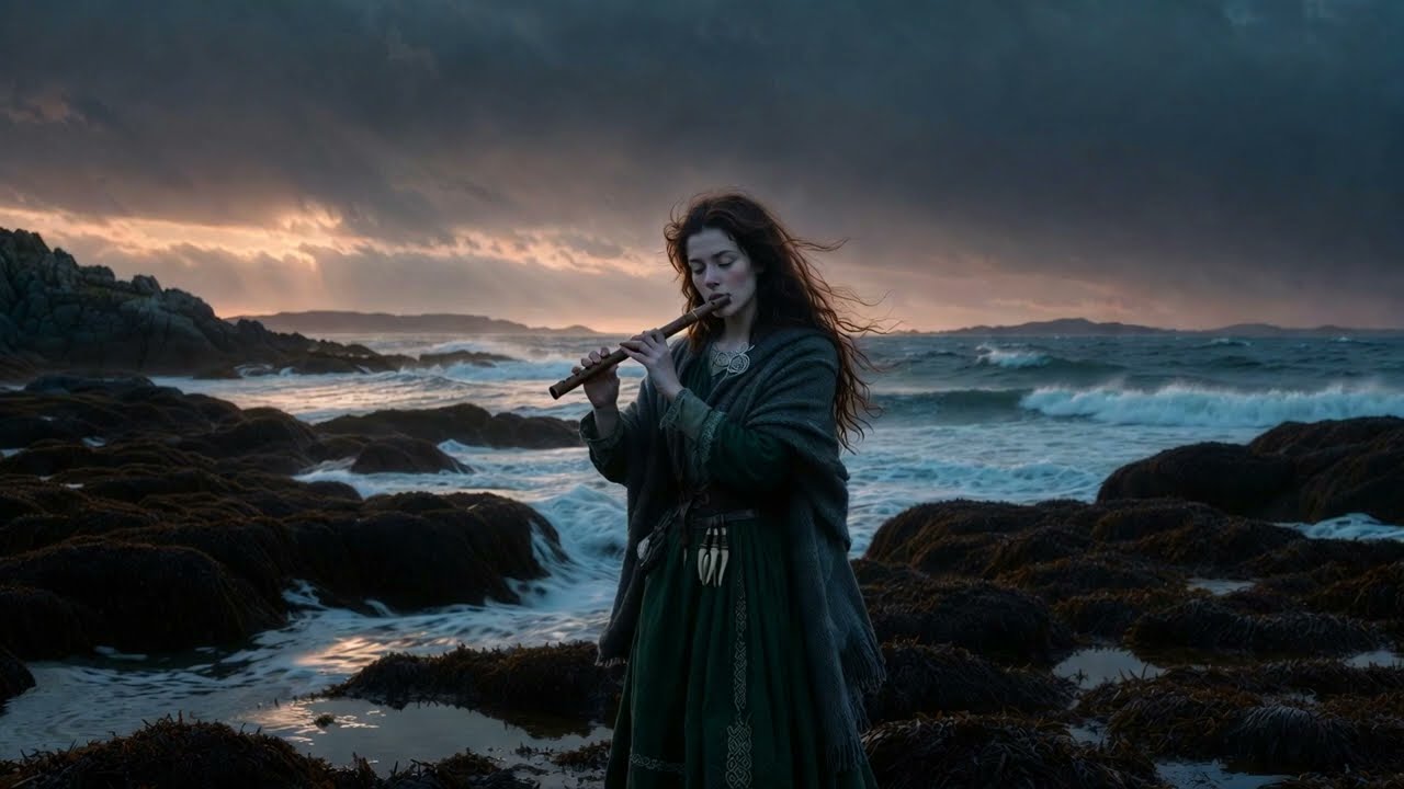 Hebridean Sea Lament: Scottish Celtic Instrumental | Mournful Uilleann Pipes & Harp