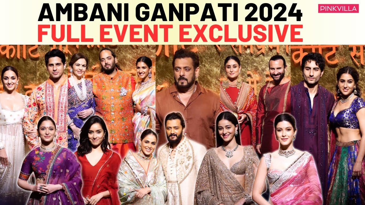 Ambani Ganpati Celebration 2024 | Salman Khan, Shraddha, Saif - Kareena, Kiara | Ganesh Chaturthi