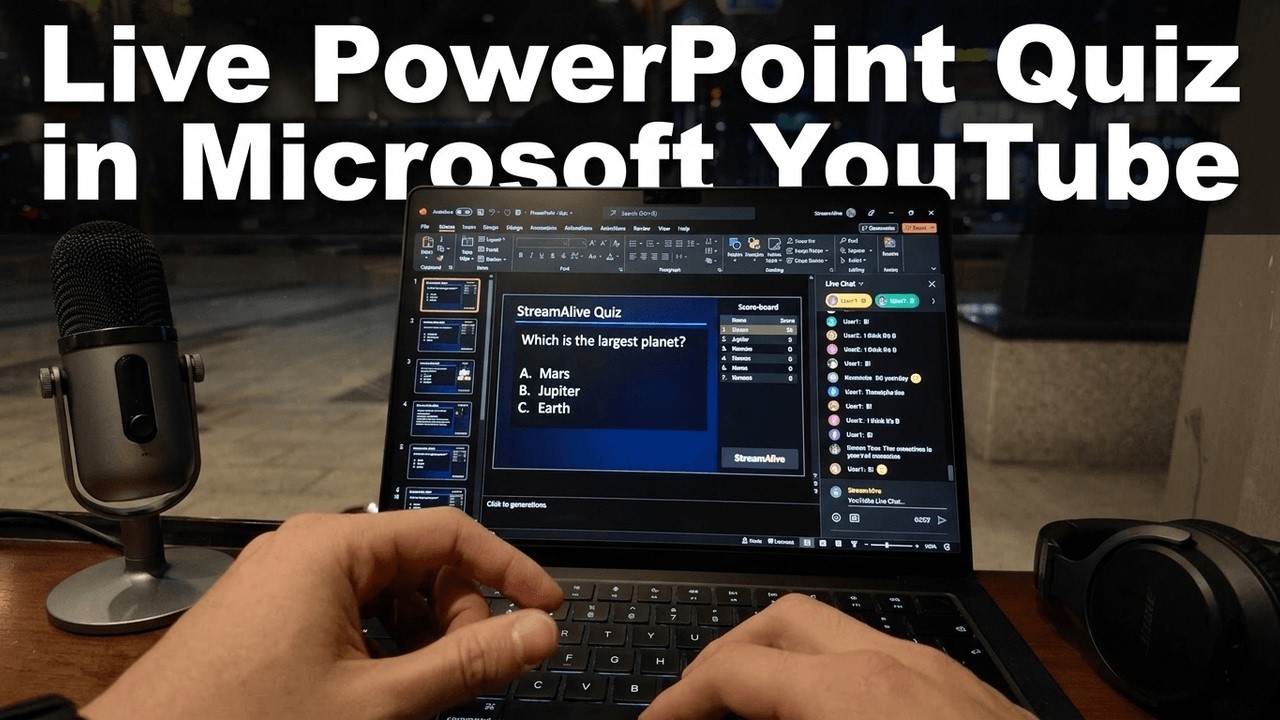 How to run a Live PowerPoint Quiz on YouTube