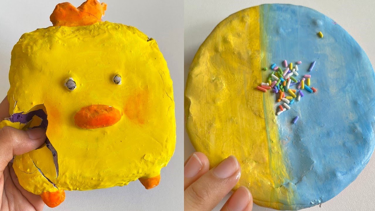 Cracking This Cute Chick Clay Is WAY Too Satisfying 🐥💥 | ASMR