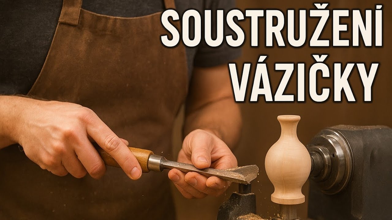 Soustružení vázičky ze dřeva, druhý pokus, soustruh Scheppach DM600 Vario, Wood turning #8