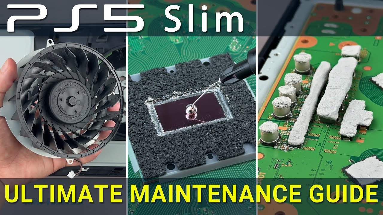 Полное техническое обслуживание PS5 Slim | Глубокая чистка + Жидкий металл + Термопаста