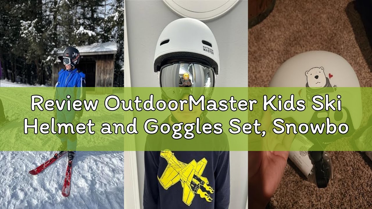 Review OutdoorMaster Kids Ski Helmet and Goggles Set, Snowboard Helmet, Durable PC Shell & EPS Foam,