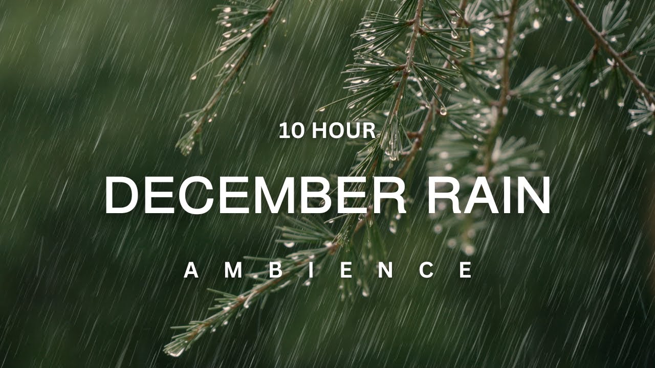 10 Hour | 🌨️✨ Gentle December Rain for Ultimate Winter Naps | Sleep, Study, Relax ✨🌨️
