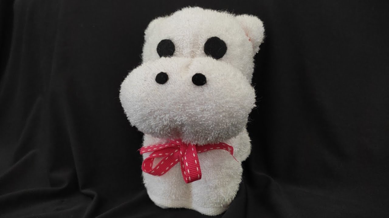 How to make towel Hippopotamus - towel art | towel folding