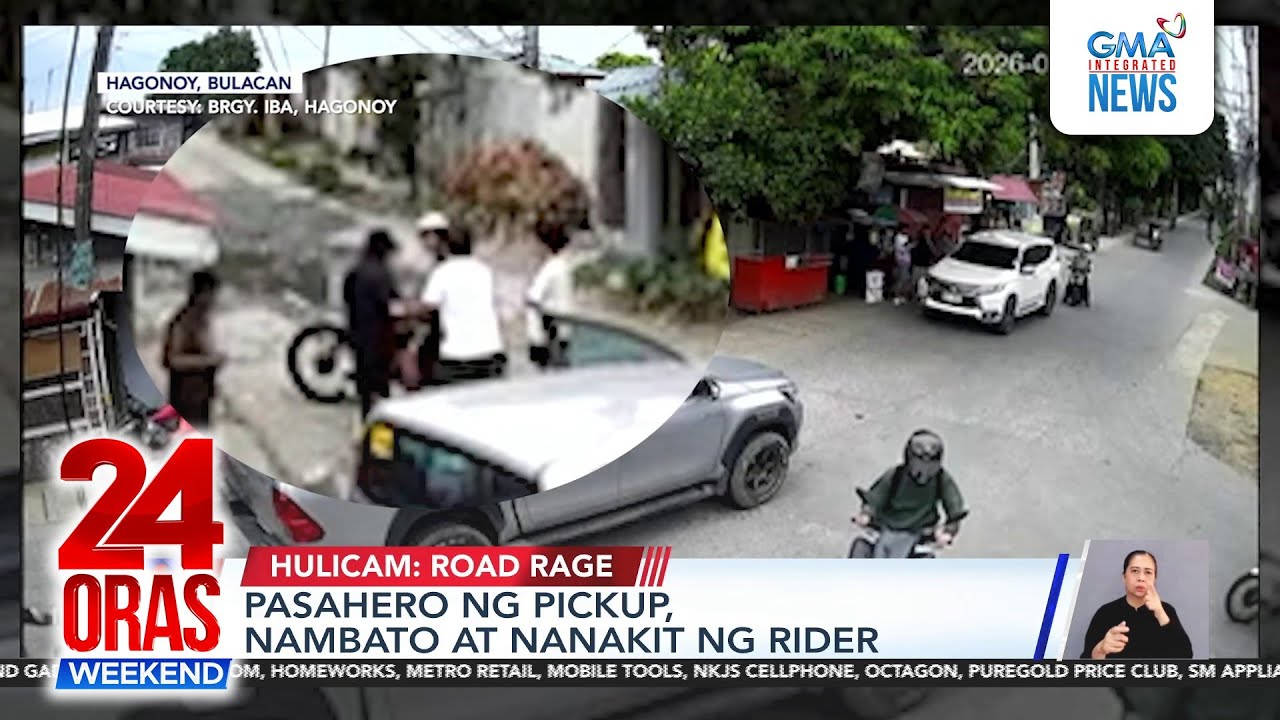 Hagonoy road rage: Pickup passenger picks on rider | 24 Oras Weekend