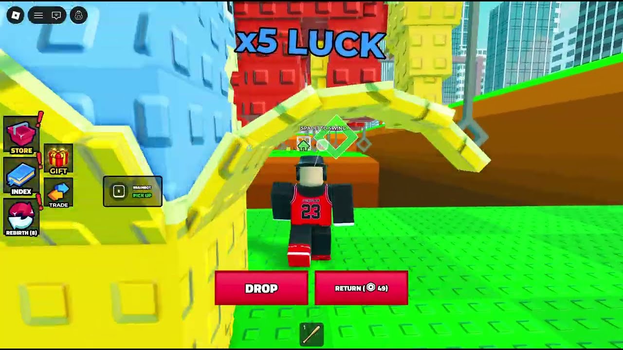 ROBLOX SWING FOR BRAINROTS... MY LUCKY DAY