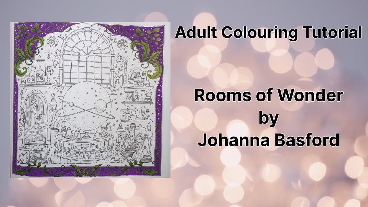 Adult Colouring Tutorial Border from The Wizards Room - Rooms of Wonder by Johanna Basford