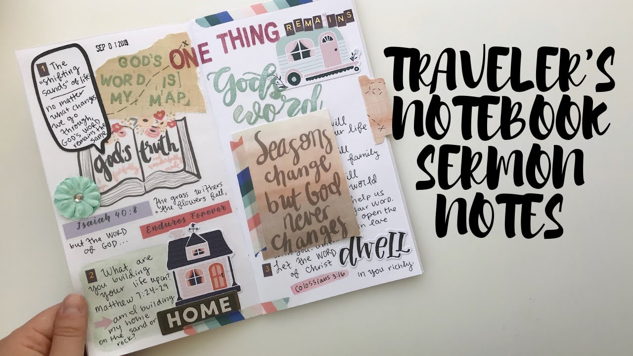 Traveler's Notebook Sermon Notes | Creative Faith Co.