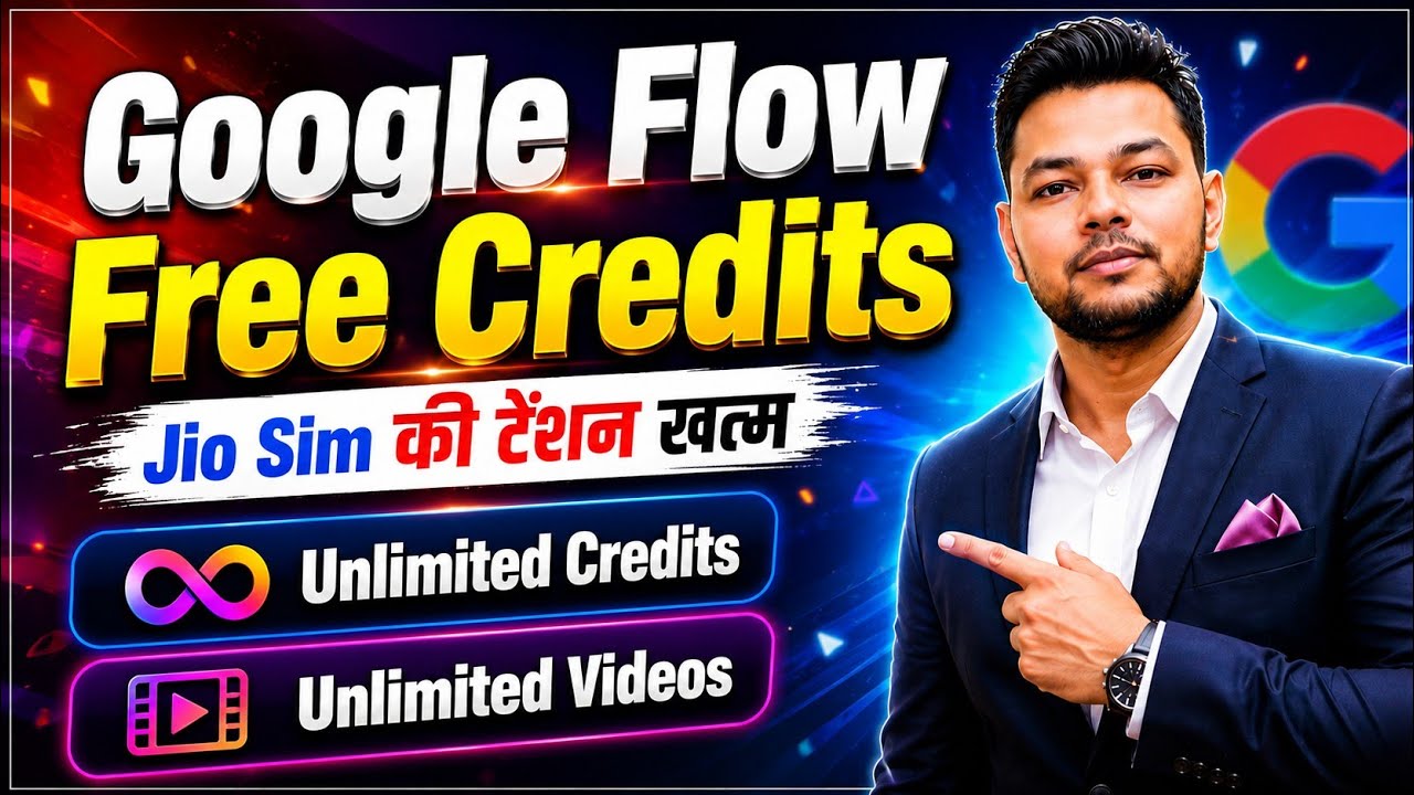 🔥 Google Flow Unlimited Credits FREE कैसे लें? | Jio SIM की टेंशन खत्म! 😱 | Full Tutorial