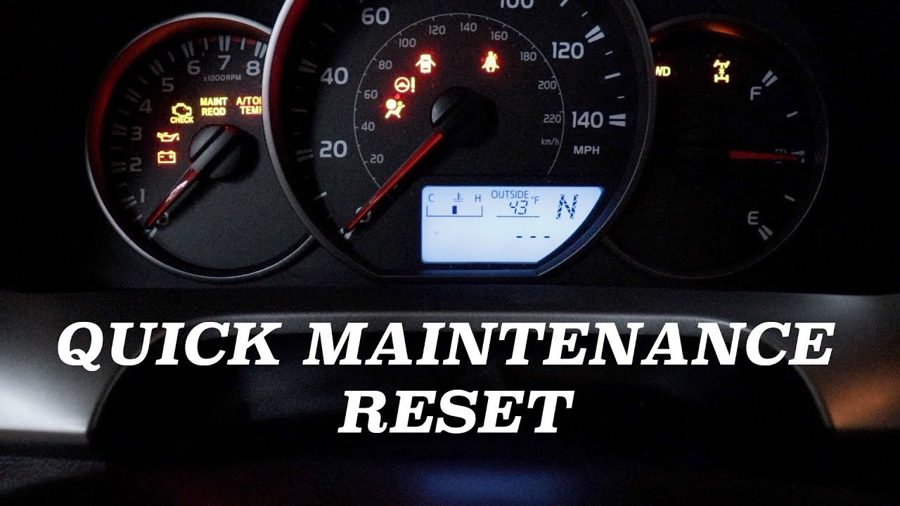 2016 toyota rav 4 maintenance light reset