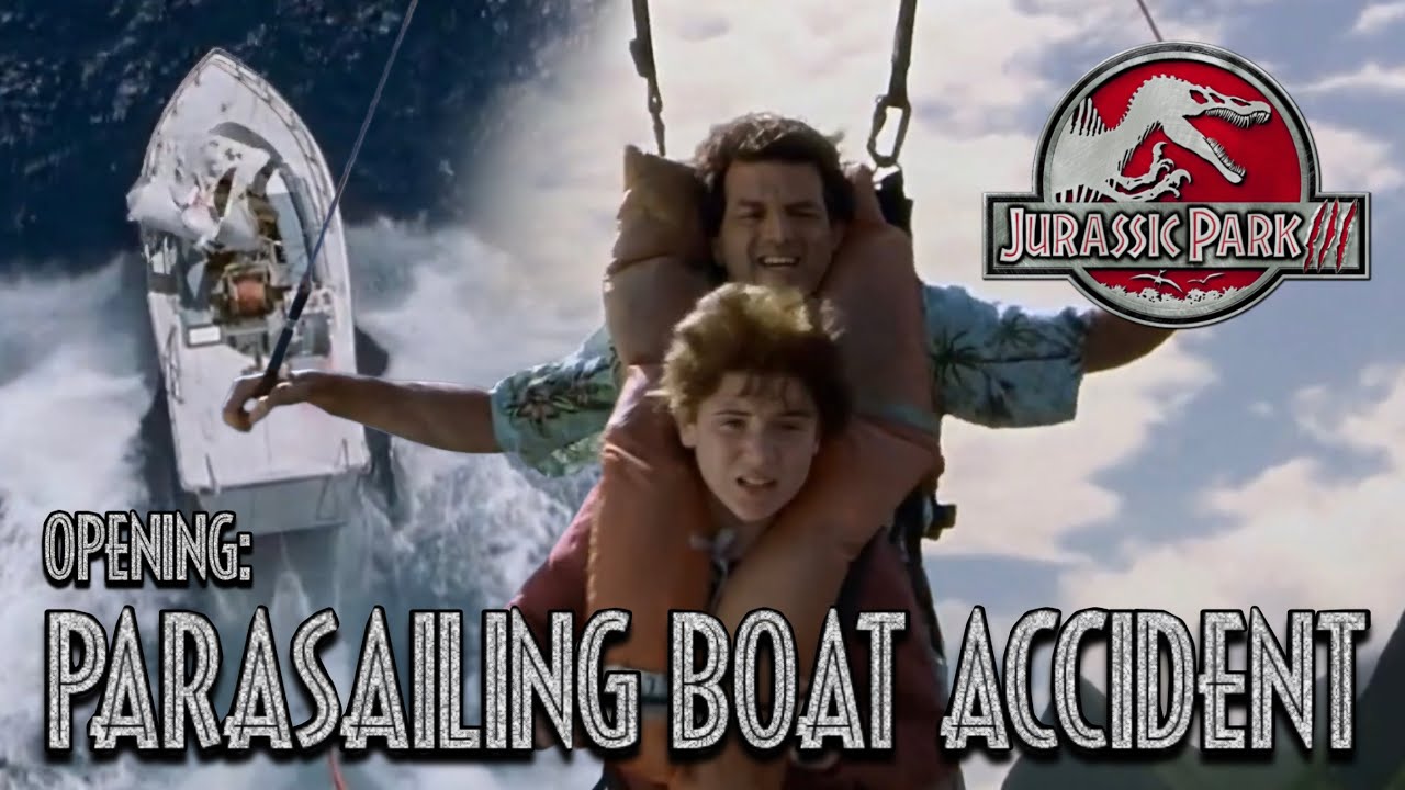 Jurassic Park 3 (2001) - Opening: Parasailing Boat Accident [1080p HD]