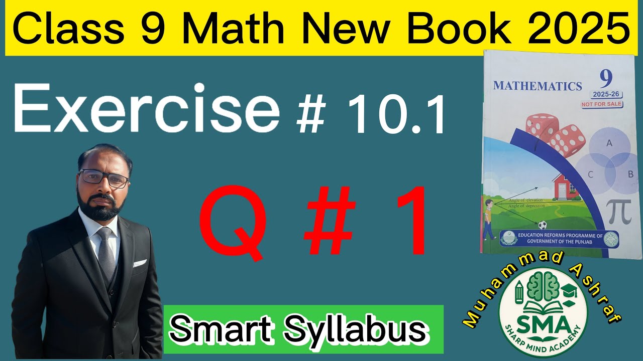 9th Math New Book 2025-2 Unit 10 Exercise 10 1 Question #1(i, ii, iii)