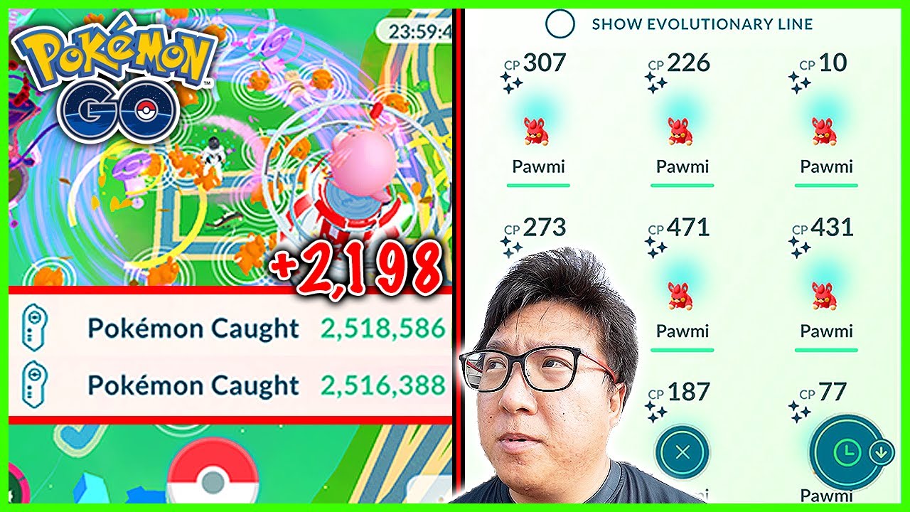 I Caught Over 2,000 Pokemon, With Over 80 Shinies Caught for Pawmi Community Day - Pokemon GO