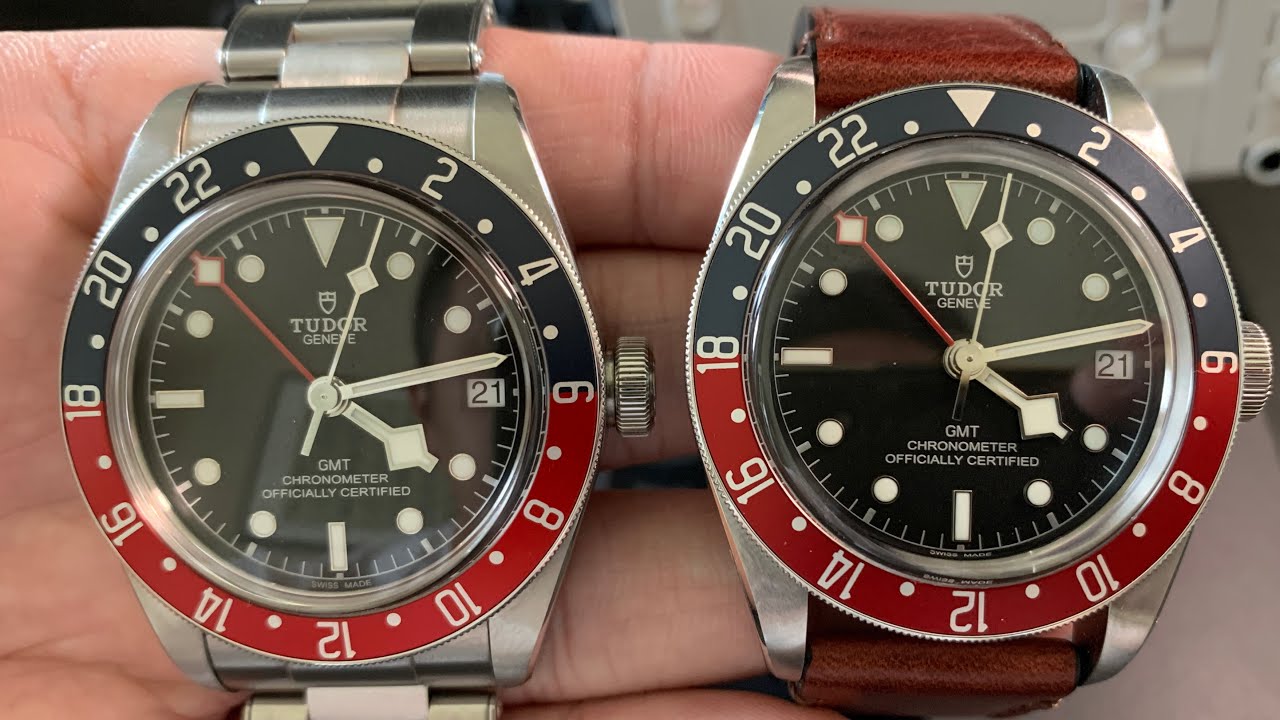 Tudor Black Bay GMT Pepsi 79830 Leather VS Stainless steel