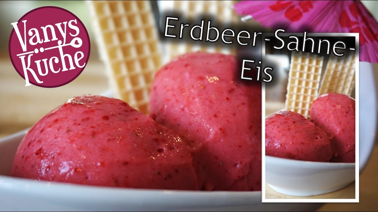 Thermomix&reg; Erdbeer-Sahne-Eis / schnelles Eis zubereiten ohne Eismaschine mit nur 2 Zutaten