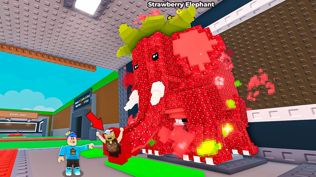 AKU JADI KECIL DAN MASUK KEDALAM HIDUNG STRAWBERRY ELEPHANT DI STEAL A BRIANROT ROBLOX!!
