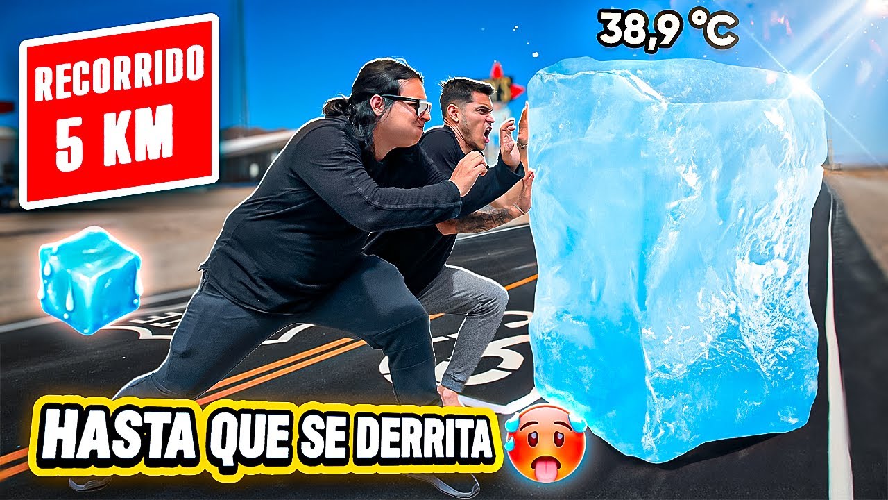 ARRASTRAMOS UN CUBO DE HIELO GIGANTE HASTA QUE SE DERRITA FT. SIENDOKAM - TATTOXTREME